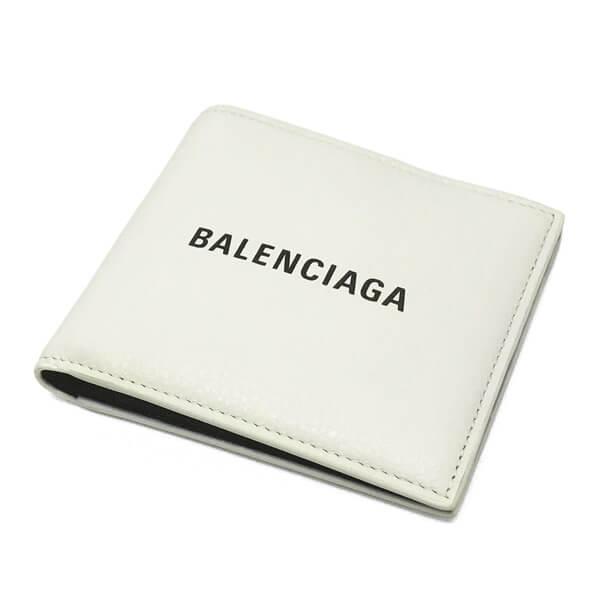 バレンシアガコピー BALENCIAGA  二つ折り財布 小銭入れ無し 485108 DLQHN 9060 ホワイト